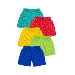 BAESD Kids Pack Of 4 Printed Low-Rise Cotton Shorts-picture-32