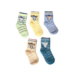 BAESD Kids Pack Of 5 Patterned Anti-Skid Ankle Length Socks-picture-20