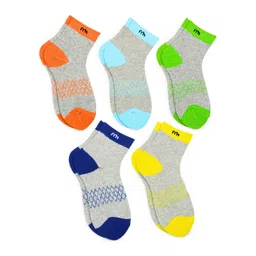 BAESD Kids Pack Of 5 Patterned Cotton Ankle-Length Socks image 4