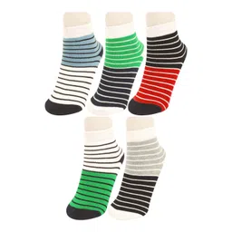 BAESD Kids Pack Of 5 Striped Ankle Length Socks-picture-36