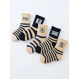 BAESD Kids Pack Of 5 Striped Ankle-Length Socks-picture-42