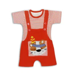 BAESD Kids Printed Pure Cotton Denim Dungaree With T-Shirt-picture-13