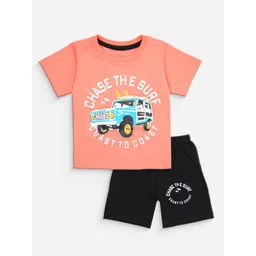 BAESD Kids Printed Round Neck Pure Cotton T-shirt With Shorts-picture-12