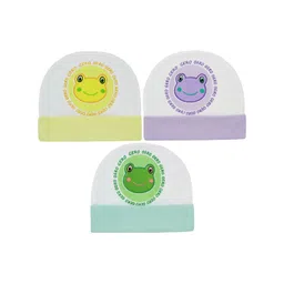 BAESD Kids Set Of 3 Printed Cotton Beanie-picture-27