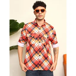 BAESD Men Checked Fleece Woven Jacket-picture-14