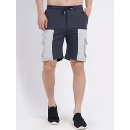BAESD Men Colourblocked Cotton Cargo Shorts-picture-24