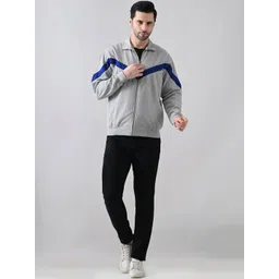 BAESD Men Colourblocked Fleece Lightweight Sporty Jacket-picture-22