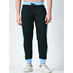 BAESD Men Colourblocked Relaxed-Fit Joggers-image-4