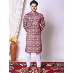 BAESD Men Embroidered Regular Sequinned Kurta with Pyjamas-picture-43