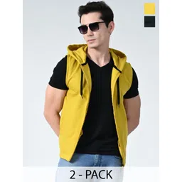 BAESD Men Fleece Lightweight Open Front Jacket with Patchwork-picture-37