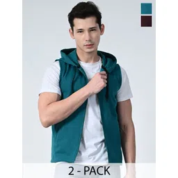 BAESD Men Fleece Lightweight Open Front Jacket with Patchwork-picture-40