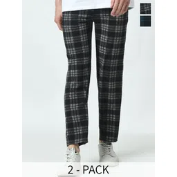 BAESD Men Pack Of 2 Checked Track Pants-picture-37