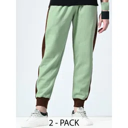 BAESD Men Pack Of 2 Colourblocked Relaxed-Fit Joggers-picture-25