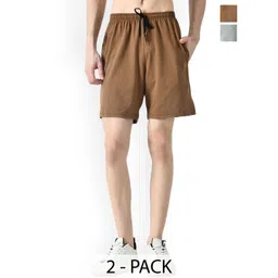 BAESD Men Pack Of 2 Cotton High-Rise Shorts-picture-36