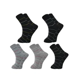 BAESD Men Pack Of 5 Assorted Cotton Above Ankle-Length Socks-picture-13