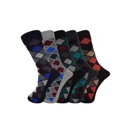 BAESD Men Pack Of 5 Patterned Above Ankle-Length Socks-picture-14