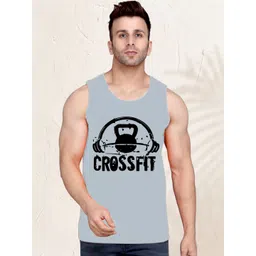 BAESD Men Printed Round Neck Gym Vest image 1
