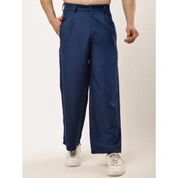 BAESD Men Relaxed Fit Mid-Rise Pleated Regular Trousers-picture-26