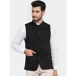 BAESD Men Satin Regular-Fit Nehru Jacket-picture-39