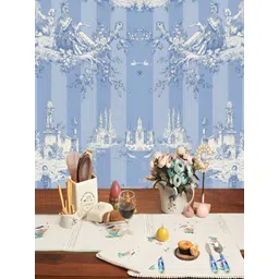 BAESD Off White & Pink Printed Cotton Table Napkin-picture-24