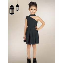 BAESD One Shoulder Applique A-Line Dress-picture-19