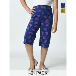 BAESD Pack of 2 Girls Printed Capris-picture-47