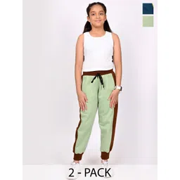 BAESD Pack Of 2 Girls Regular Fit Mid-Rise Jogger Track Pants-picture-58