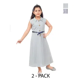 BAESD Pack Of 2 Striped A-Line Midi Dress-picture-27