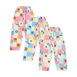 BAESD Pack of 3 Assorted Printed Mid-Rise Cotton Straight Lounge Pants-picture-34