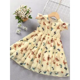 BAESD Print Applique Georgette Fit & Flare Dress-picture-54