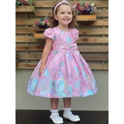 BAESD Print Puff Sleeve Fit & Flare Midi Dress-picture-21