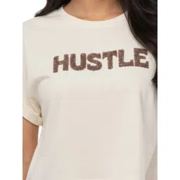 BAESD Print Roll-Up Sleeves Cotton Crop Top image 4