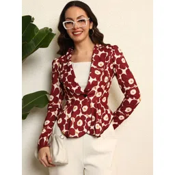 BAESD Printed Notched Lapel Casual Blazers-picture-26