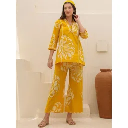 BAESD Printed Printed V Neck Top With Trousers Co-Ord Set-picture-34