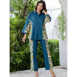 BAESD Printed Shirt Collar Top With Trousers Co-Ords-picture-20