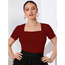 BAESD Ribbed Square Neck Knitted Casual Top-picture-31