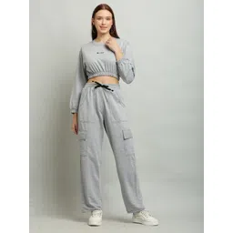 BAESD Round Neck Long Sleeves Crop T-shirt With Cargo Trouser-picture-14