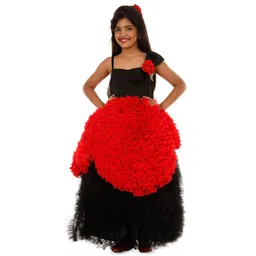 BAESD Ruffles Satin Fit & Flare Maxi Dress-picture-53