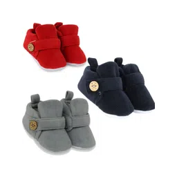 BAESD Set Of 3 Unisex Kids Cotton Booties-picture-49