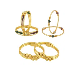 BAESD Set Of 6 Rose Gold Plated Bangles-picture-27