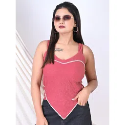 BAESD Shoulder Straps Asymmetric Hem Top-picture-15