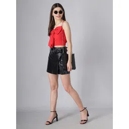 BAESD Shoulder Straps Bow Detail Crop Top image 5