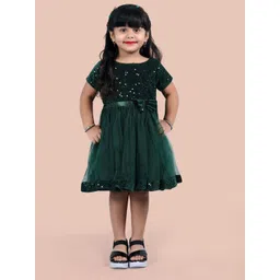 baesd Shrithi Fashion Fab Girls Embellished Velvet Fit & Flare Dress-picture-32