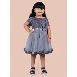 baesd Shrithi Fashion Fab Girls Embellished Velvet Fit & Flare Dress-picture-31