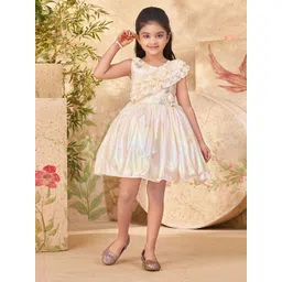 BAESD Solid Silk Fit & Flare Dress-picture-43