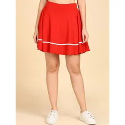 BAESD Striped A-Line Skirt With Attached Shorts-picture-16