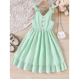 BAESD Striped Flutter Sleeve Applique Fit & Flare Dress-picture-33