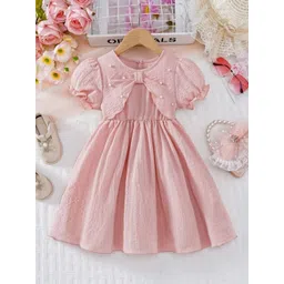 BAESD Tie and Dye Puff Sleeve Peplum Dress-picture-41