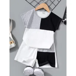 BAESD Unisex Kids Colourblocked T-shirt with Shorts-picture-46