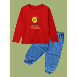 BAESD Unisex Kids Printed T-shirt with Trousers-picture-23